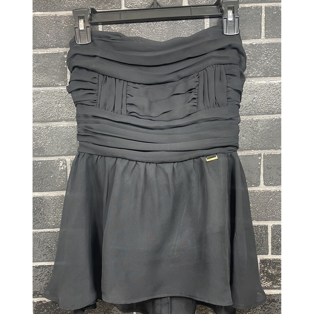 Vintage Rocawear Y2K Babydoll Corset Top Small Black Whimsigoth Fairy 90's